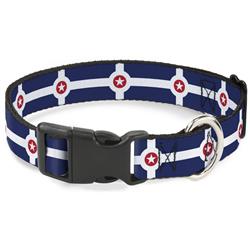 Plastic Clip Collar - Indianapolis Flag Navy Blue/White/Red