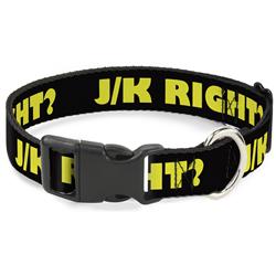 Plastic Clip Collar - J/K RIGHT? Black/Yellow