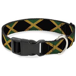 Plastic Clip Collar - Jamaica Flags Vintage Black