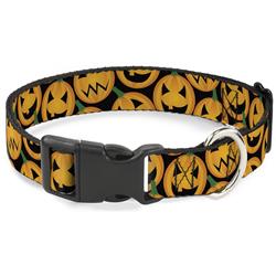 Plastic Clip Collar - Jack-o'-Lantern Collage Black
