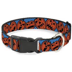 Plastic Clip Collar - Jack-o'-Lanterns Blue