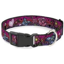 Plastic Clip Collar - Love Love Pink