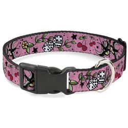 Plastic Clip Collar - Lucky CLOSE-UP Pink