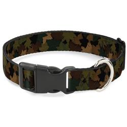 Plastic Clip Collar - Leaf Camo Browns/Greens/Black