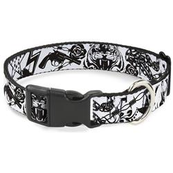 Plastic Clip Collar - Madness White/Black
