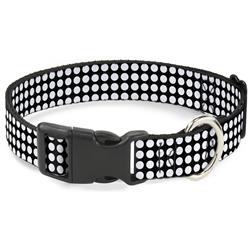 Plastic Clip Collar - Mini Polka Dots Black/White
