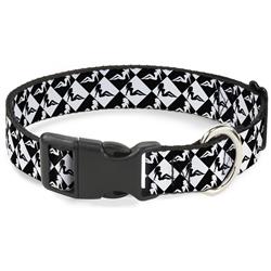 Plastic Clip Collar - Mud Flap Girl Diamonds Black/White