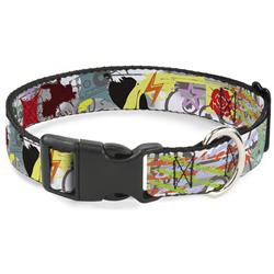 Plastic Clip Collar - Music Skulls Multi Color