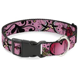 Plastic Clip Collar - Mom & Dad CLOSE-UP Pink w/Sparrows