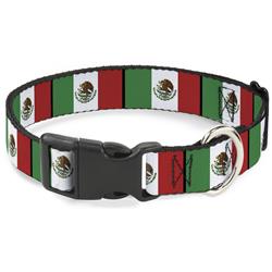 Plastic Clip Collar - Mexico Flags