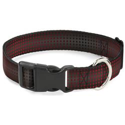 Plastic Clip Collar - Micro Polka Dots Transitions Black/Red