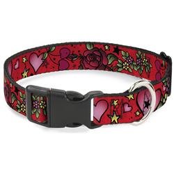 Plastic Clip Collar - Mom & Dad CLOSE-UP Red