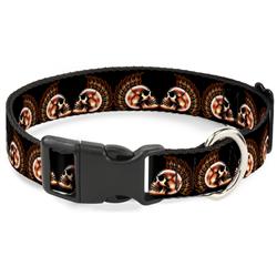 Plastic Clip Collar - Mohawk Skulls - NO Star