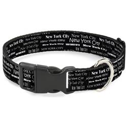 Plastic Clip Collar - New York City Black/White