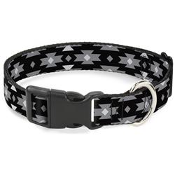 Plastic Clip Collar - Navajo Gray/Black/Gray/White