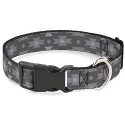 Plastic Clip Collar - Navajo Grays