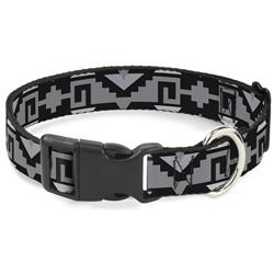 Plastic Clip Collar - Navajo2 Black/Gray
