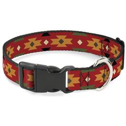 Plastic Clip Collar - Navajo Tan/Rust/Olive/Black