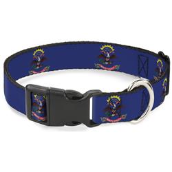 Plastic Clip Collar - North Dakota Flags