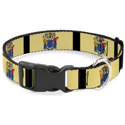 Plastic Clip Collar - New Jersey Flags/Black