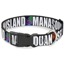 Plastic Clip Collar - New Jersey Shore Towns Black/Multi Color/White