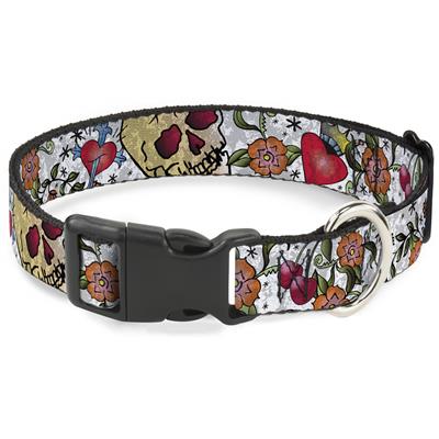 Plastic Clip Collar - Only God Can Judge Me CLOSE-UP White