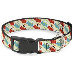 Plastic Clip Collar - Owl Eyes Yellow/Reds/Blues