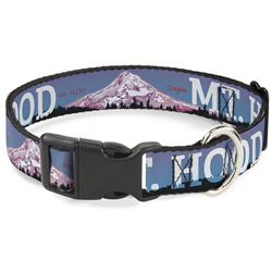 Plastic Clip Collar - Oregon MT. HOOD Scenery Blues/Purples/Black/White