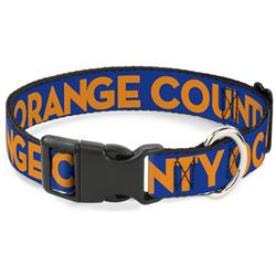 Plastic Clip Collar - ORANGE COUNTY/Wave Icon Blue/Orange