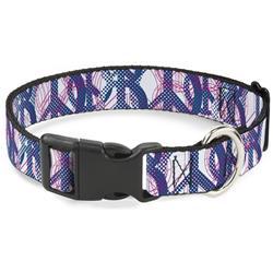 Plastic Clip Collar - Peace Mixed White/Blue/Pink