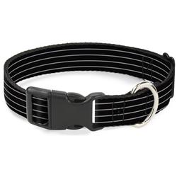Plastic Clip Collar - Pinstripes Black/Gray