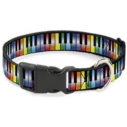 Plastic Clip Collar - Piano Keys Rainbow