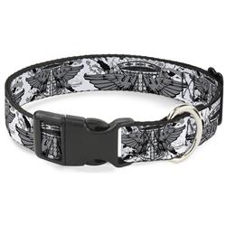 Plastic Clip Collar - Phoenix Shield White