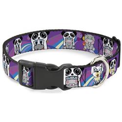 Plastic Clip Collar - Panda Hat Animals w/Bright Color Burst