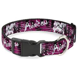 Plastic Clip Collar - Punk Princess w/Piano Keys