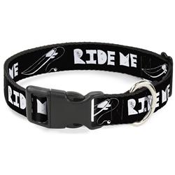 Plastic Clip Collar - RIDE ME Surfboard Black/White