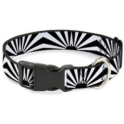 Plastic Clip Collar - Rising Sun White/Black