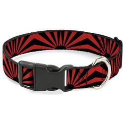 Plastic Clip Collar - Rising Sun Red/Black