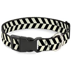 Plastic Clip Collar - Rhombus Split Cream/Black
