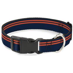 Plastic Clip Collar - Racing Stripe Navy/Orange