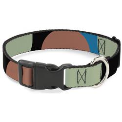 Plastic Clip Collar - Polka Dots CLOSE-UP Black/Blue/Sage/Brown