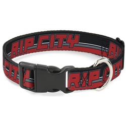 Plastic Clip Collar - RIP CITY/Stripe/Mesh Black/Gray/Red