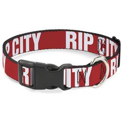 Plastic Clip Collar - RIP CITY Red/White