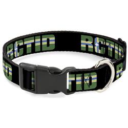 Plastic Clip Collar - RCTID Black/Portland Flag