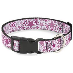 Plastic Clip Collar - Stargazer White/Pink