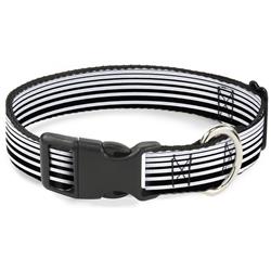 Plastic Clip Collar - Stripe Transition Black/White