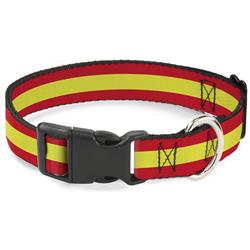 Plastic Clip Collar - Stripes Red/Yellow/Red