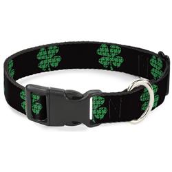 Plastic Clip Collar - St. Pat's Black/Clovers