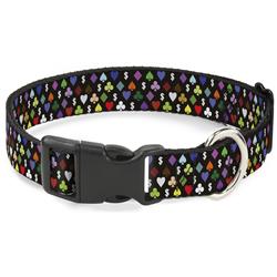 Plastic Clip Collar - Suits $$$ Black/Multi Color