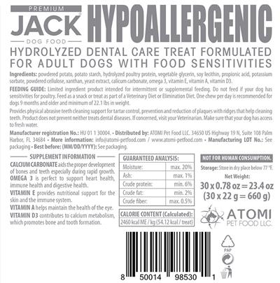 Premium JACK® Hypoallergenic Dental Care Treat Sticks